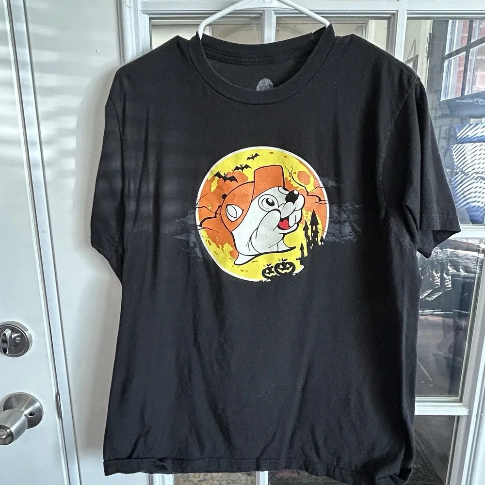 Buc-ee's Halloween T-Shirt Lets Boo This Size Large Black Graphic T-shirt
